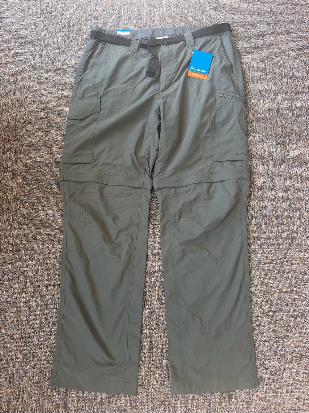 Columbia Silver Ridge Men's Convertible Omni Shade Pants Olive 38X32 NWT